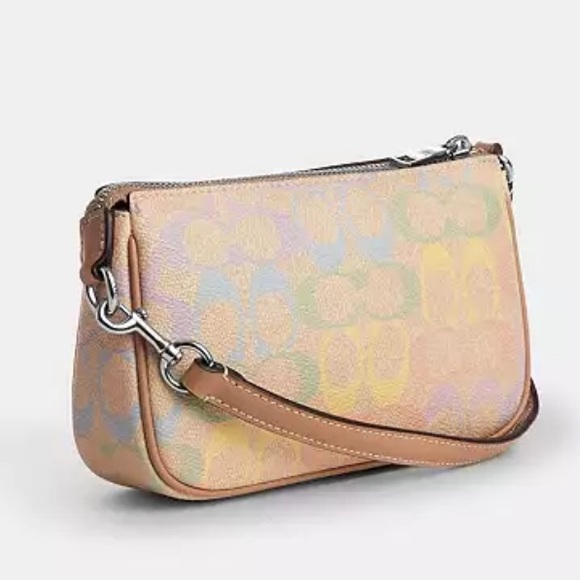 COACH Nolita 19 In Rainbow Signature Canvas Shoulder Bag - Picture 2 of 5